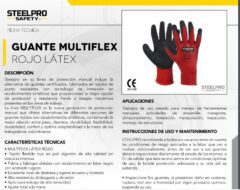 Guante Multiflex Latex Rojo - Steelpro - Imagen 3