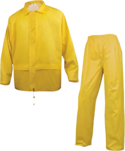 Conjunto de lluvia impermeable recubierto de tejido
