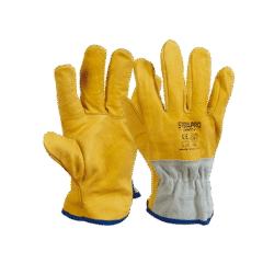 Guante Cuero Driver Amarillo/Largo Del Puño Estandar - Steelpro