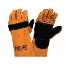 Guante Soldador Naranjo-Negro Kevlar Reforzado - Steelpro