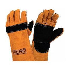 Guante Soldador Naranjo-Negro Kevlar Reforzado - Steelpro