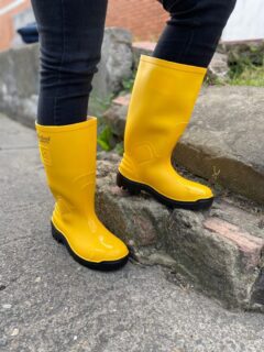 Bota Pvc Ats 703 Amarilla Con Puntera