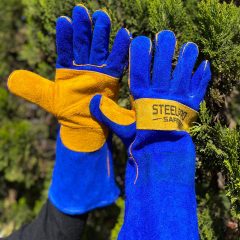 Guante Soldador Azul/ Naranja - Steelpro