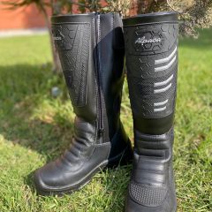 Bota Aña Alta Cuero Motociclista