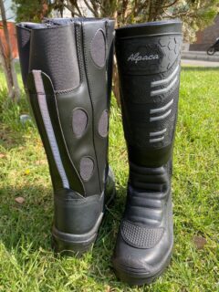 Bota Aña Alta Cuero Motociclista - Imagen 2