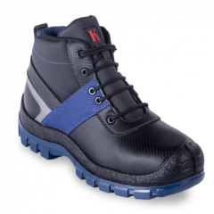 Bota Seguridad  Negra Azul Pu Tridensidad