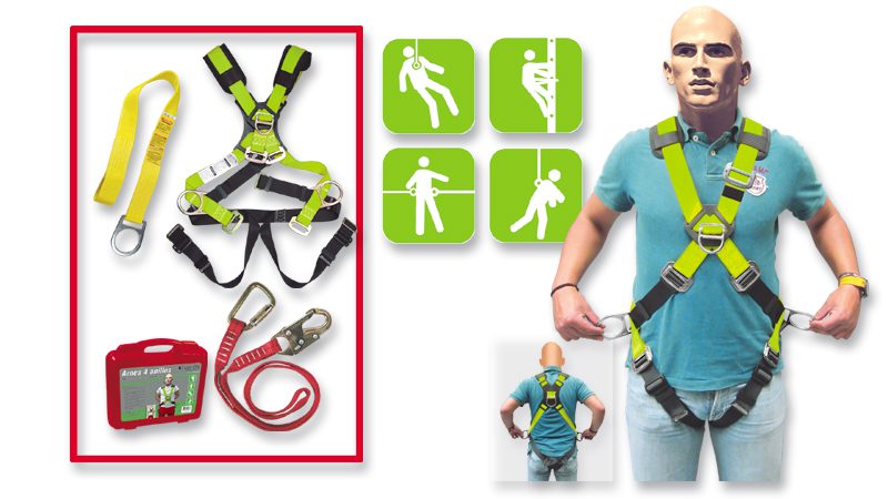 Arnés De Seguridad Multipropósito 4 Anillos Con Eslinga