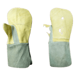 Guantes Mitón M Doble En Cuero