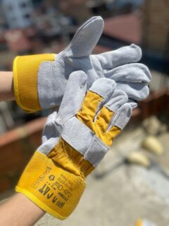 Guantes Industriales En Carnaza Y Tela - Imagen 3