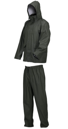Impermeable 2 Piezas Color Neón, En Polyester Y Pvc.