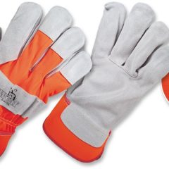 Guantes Industriales En Carnaza Y Tela Cosido Kevlar