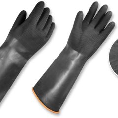 Guantes Caucho Negro Texturado
