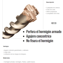 Broca Helicoidal Sds 32x920 Diager