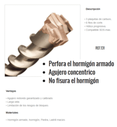 Broca Helicoidal Sds 32x920 Diager