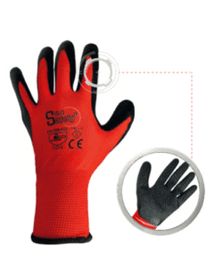 Guante De Poliester Recubrimiento Palma Latex Corrugado