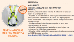 Arnés 4 Argollas En X Con Mariposa Frontal Armadura A-0350xhv