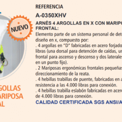Arnés 4 Argollas En X Con Mariposa Frontal Armadura A-0350xhv