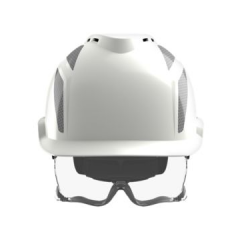 Casco De Seguridad Con Ventilacion Y Gafas Integradas