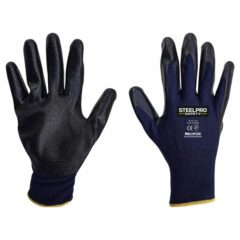 Guante Multiflex Poliester Nitrilo Dark Blue Steelpro
