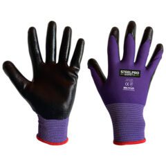 Guante Multiflex Poliester Nitrilo Purpura Steelpro
