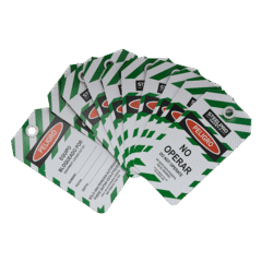 Kit Tarjeta Bilingüe Verde No Operar Loto Steelpro