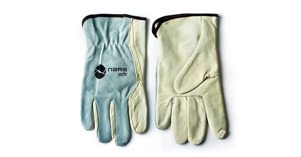 Guantes Tipo Ingeniero De Cuero Color Blanco Narasafe